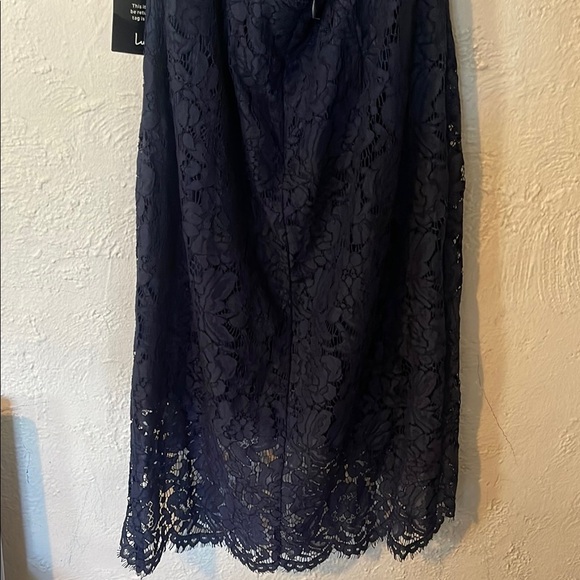 LULUS Elegant Navy Lace Dress - Picture 7 of 9
